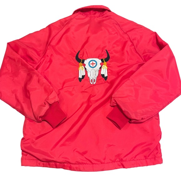 Northwind USA Other - Northwind USA Vintage Red Jacket Western Native Look Bull Skull Embroidery Small
